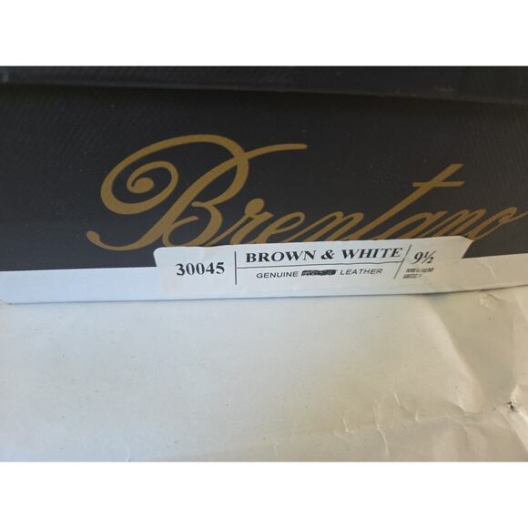 Brentano Spectator Leather Matte Brown / White Two-Tone Wingtip Tuxedo Shoes9.5 main image 7